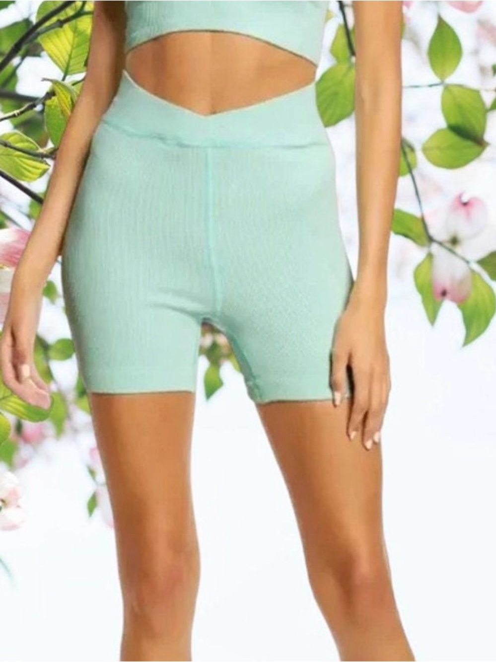 FP Movement by Free People Free Throw Mint High-Waist Bike Shorts